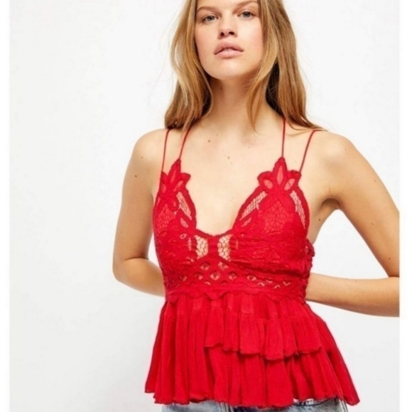 NWT Free People Adella Cami in Red - Picture 13 of 14